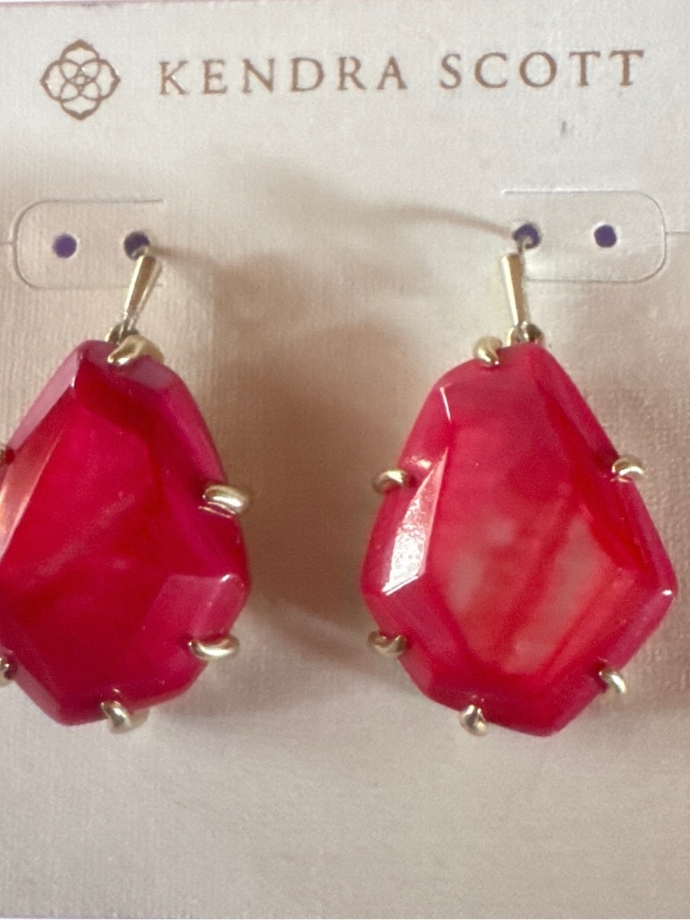 Kendra Scott Rosenell red mother of pearl Drop Earrings
